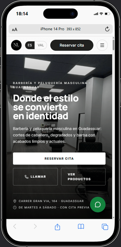 Desarrollo web y posicionamiento SEO NLCutStudio - Website Creation