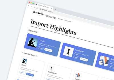 Readwise - Webseitengestaltung