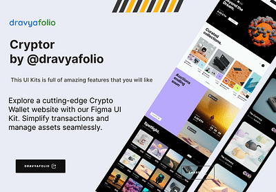 Cryptar - Crypto UI Kit designed by Dravya Bansal - Usabilidad (UX/UI)