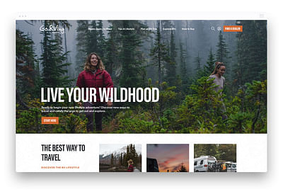 Go RVing Canada - Website Creation