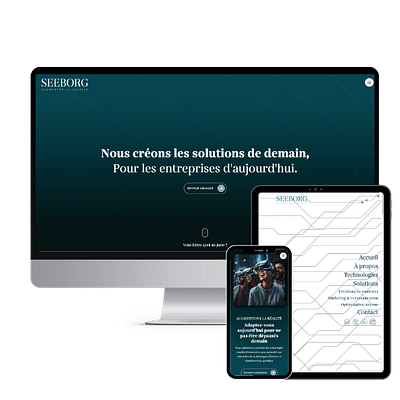 Site vitrine pour Seeborg - Agence VR - Ergonomie (UX/UI)