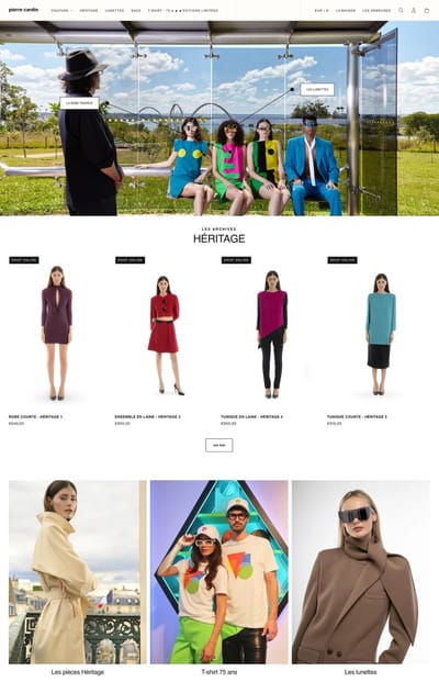 Pierre Cardin - Refonte et Migration Shopify - Création de site internet