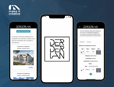 Application mobile Derderian - Application mobile