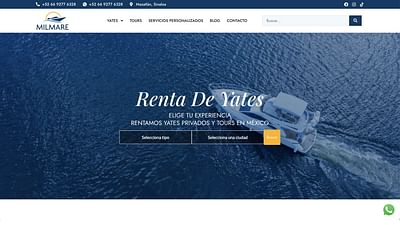Yatch rental website - Création de site internet