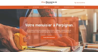 Création de site web A.L Menuiseries 66 - Création de site internet
