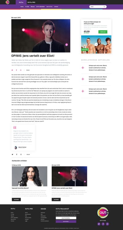 Webproject OUTtv - Web Applicatie