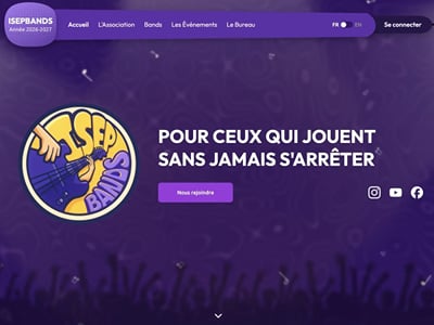 ISEPBANDS, site et espace membres d'une asso de musique - Création de site internet