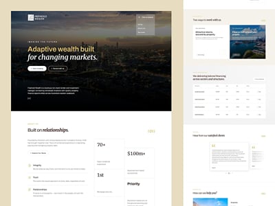 Freehold Wealth: website design and Framer build for a property lender - Ergonomie (UX / UI)