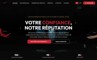 SwissMcars — site vitrine & admin sur mesure pour un concessionnaire - Website Creation