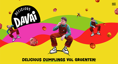 Davai Dumplings, delicious dumplings vol groenten! - Webseitengestaltung