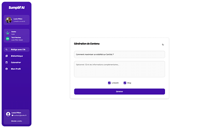 Sumplifai - Application web