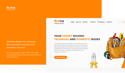 Atis - Website design for cleaning service - Website Creation