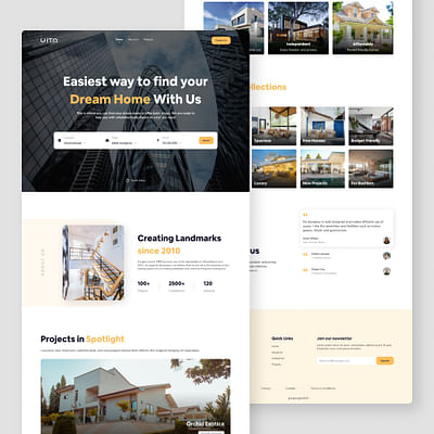 Web design for Real estate website - Création de site internet