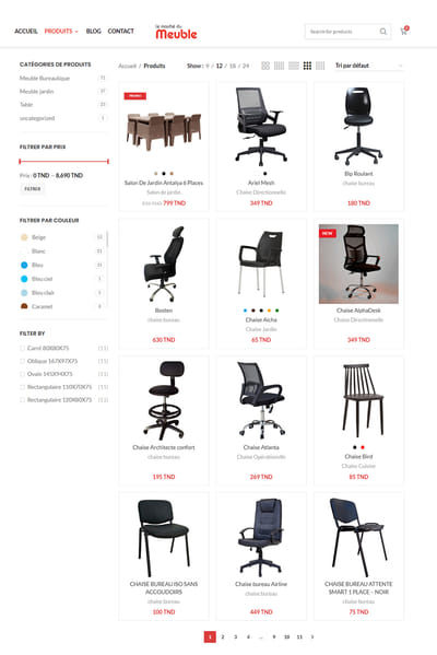 Social media & Site E-commerce + SEO | Le Marché Du Meuble - Création de site internet