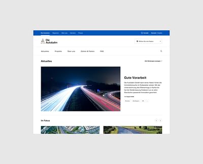 Die Autobahn GmbH des Bundes - Webseitengestaltung