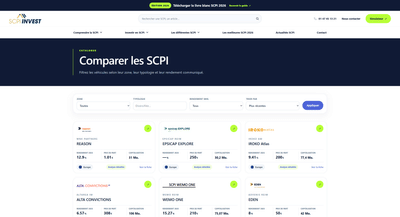 Application SCPI INVEST - Application web