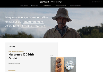 Nespresso Agit - Création du site - Création de site internet
