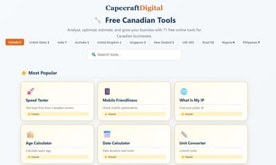 71 Free Tools - Creación de Sitios Web