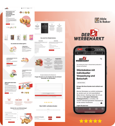 🔥 Landingpage für personalisierte Werbeartikel - Webseitengestaltung