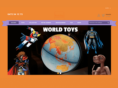 Création E-commerce pour un site de jouets vintage - Graphic Identity