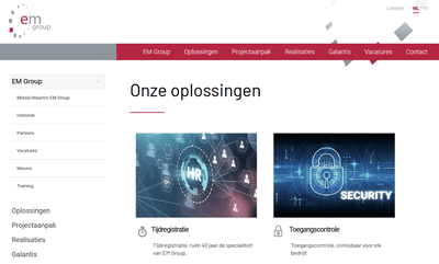 Website EM group - Création de site internet