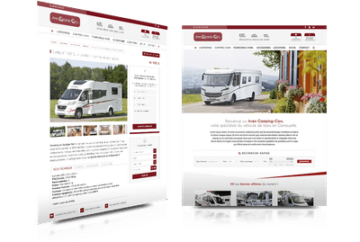 Réalisation du site d'Aven Camping Cars - Création de site internet