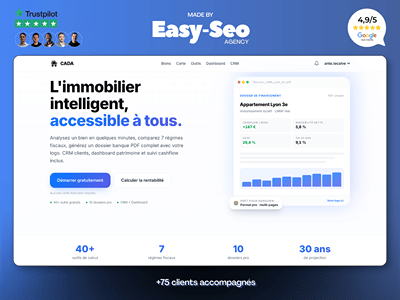 SEO à grande échelle pour un SaaS immobilier | Cada Immo - Référencement naturel