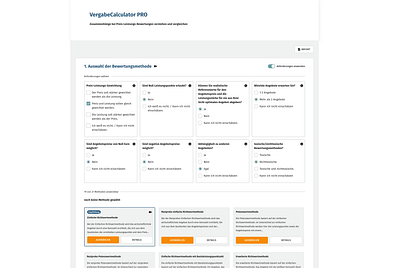 Vergabe Calculator PRO - Software Ontwikkeling