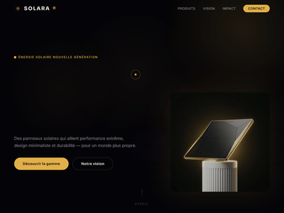 SolaraDemo — Site Vitrine Premium avec Animations Immersives - Création de site internet