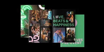 Glücksgefühle Festival: Magazin - Grafikdesign