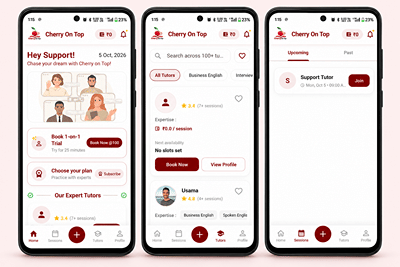 Cherry On Top - English One On One Class App - Mobile App