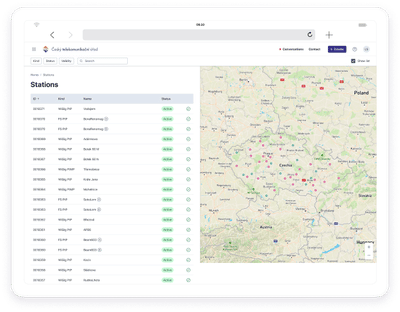 RLAN portal for Czech Telecommunication Office - Webanwendung