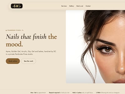 Booking site with deposits for a beauty studio - Website Creation