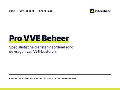 Pro VVE Beheer: VvE-diensten geordend rond de vragen van besturen - SEO