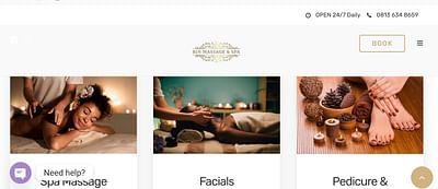 Web Development for BJN Massage Spa, Abuja - Création de site internet