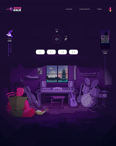 Pitch Ninja – Gamified Web App for Musical Ear Training - Webanwendung