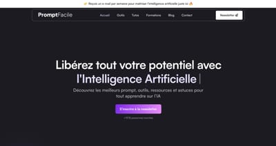 Site internet sur l'intelligence artificielle - Website Creation