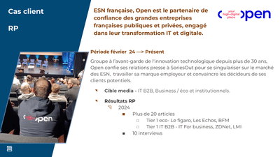 Cas client- OPEN - Communication corporate