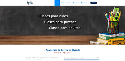 Página web Speak School - SEO