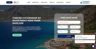 Turkey Homes Website - Web Application