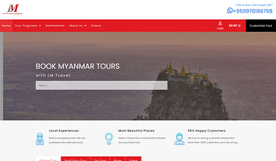 LM Travel Myanmar Complete Travel Booking Engine - Branding y posicionamiento de marca