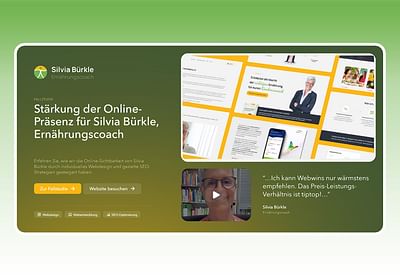 Online-Präsenz für Silvia Bürkle, Ernährungscoach - Digitale Strategie