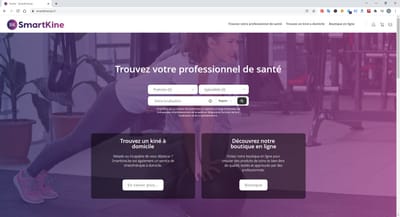 Création du portail web (+webshop) Smartkiné - E-commerce