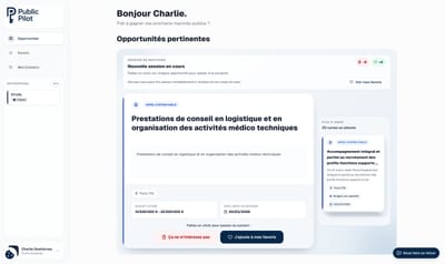Semagora – SaaS IA pour appels d’offres publics - Web Application