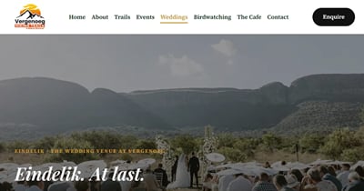 Vergenoeg: off Wix, onto the whole mountain - Webseitengestaltung