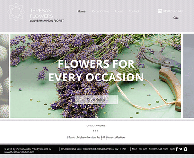 Flower Shop Web Design & Social Traffic - Social Media
