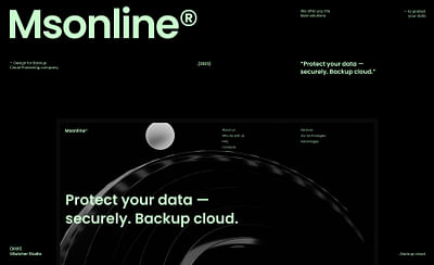 Msonline: A Website Redesign for Cloud Backup - Webseitengestaltung