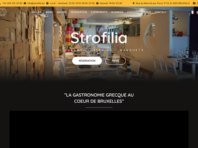 Strofilia – Restaurant grec & méditerranéen à Bruxelles - Création de site internet