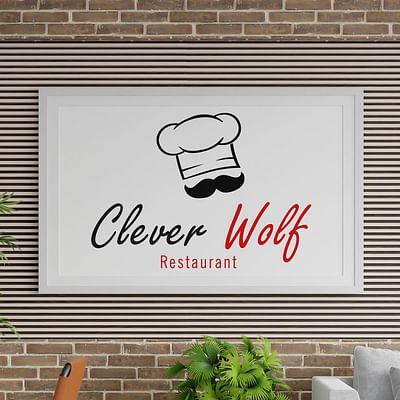 Logo design Clever Wolf Restaurant - Graphic Design