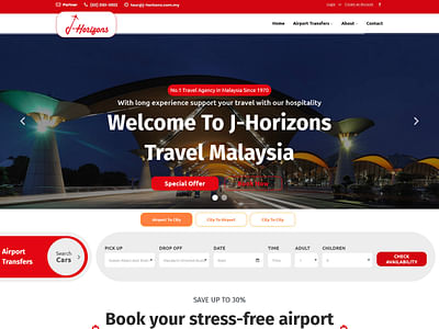 Fast-loading e-commerce Airport Transfer Booking - Website Creation